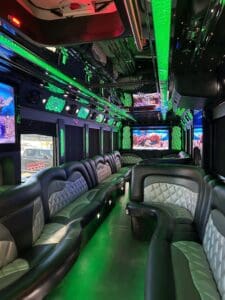 45 Pass Party Bus Interior - LI Vineyard Tours