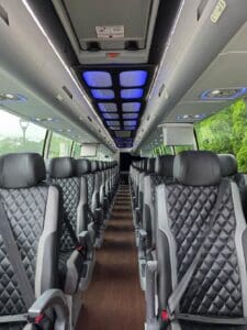 56 Pass Coach Bus Interior - LI Vineyard Tours
