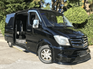 Mercedes Benz Forward Faced Exterior - LI Vineyard Tours